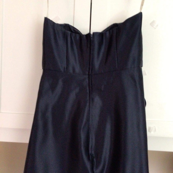 Navy Blue Strapless Short Dress with Sweetheart neckline by Bari Jay - Picture 3 of 4
